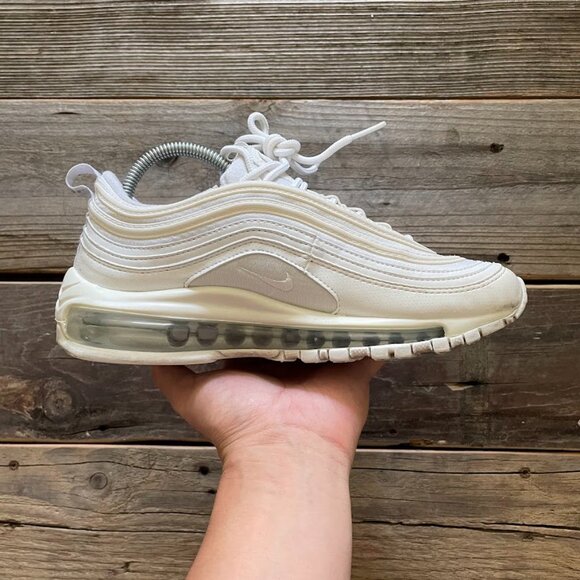 Women Size 6.5 / Size 5 Youth Nike Air Max 97 White Running Shoes Sneakers - Picture 3 of 8